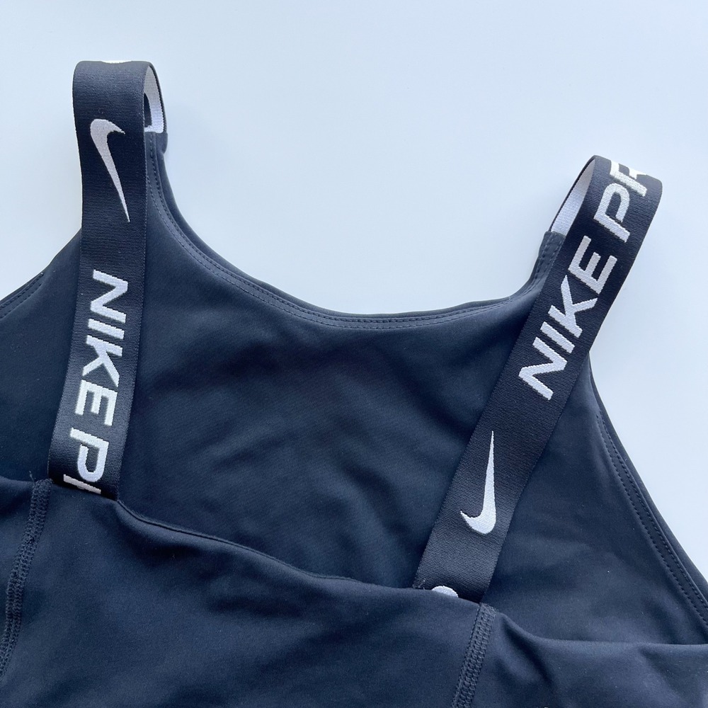 Nike Pro Dri-Fit Shelf Bra Cropped Tank Top Size XS Black - Picture 6 of 11